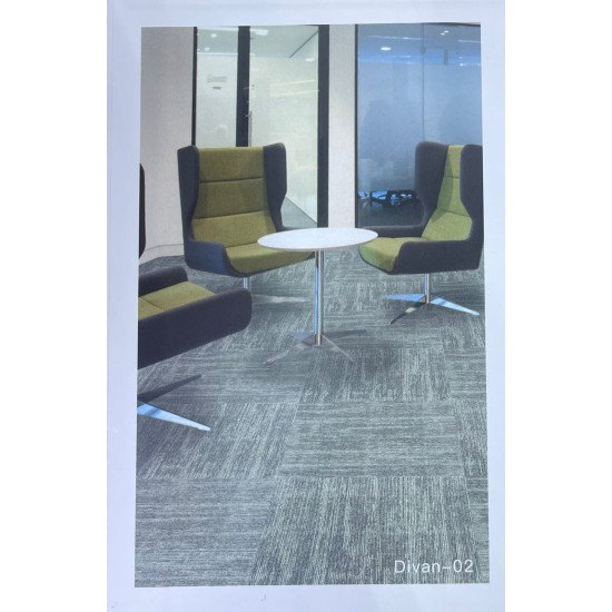 Office flooring square carpet office tiles divan 02 gray color