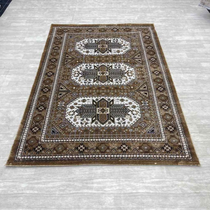 Modern Turkish diamond carpets 10940A Light brown size 250*350