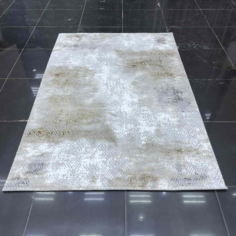 Modern Turkish diamond carpet 30020A gray gold 150*220
