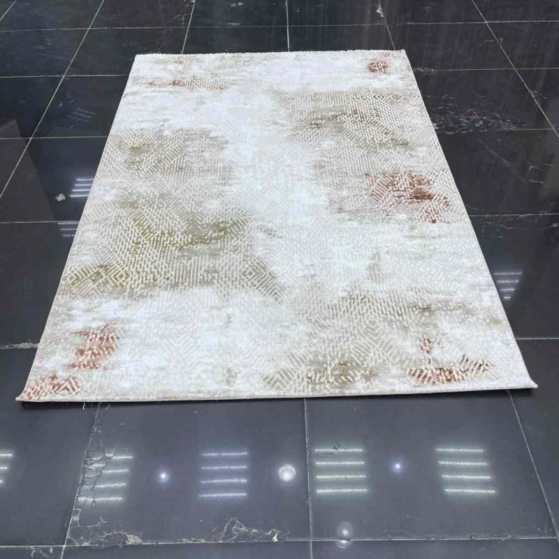 Modern Turkish diamond carpets 30020A cream orange 150*220