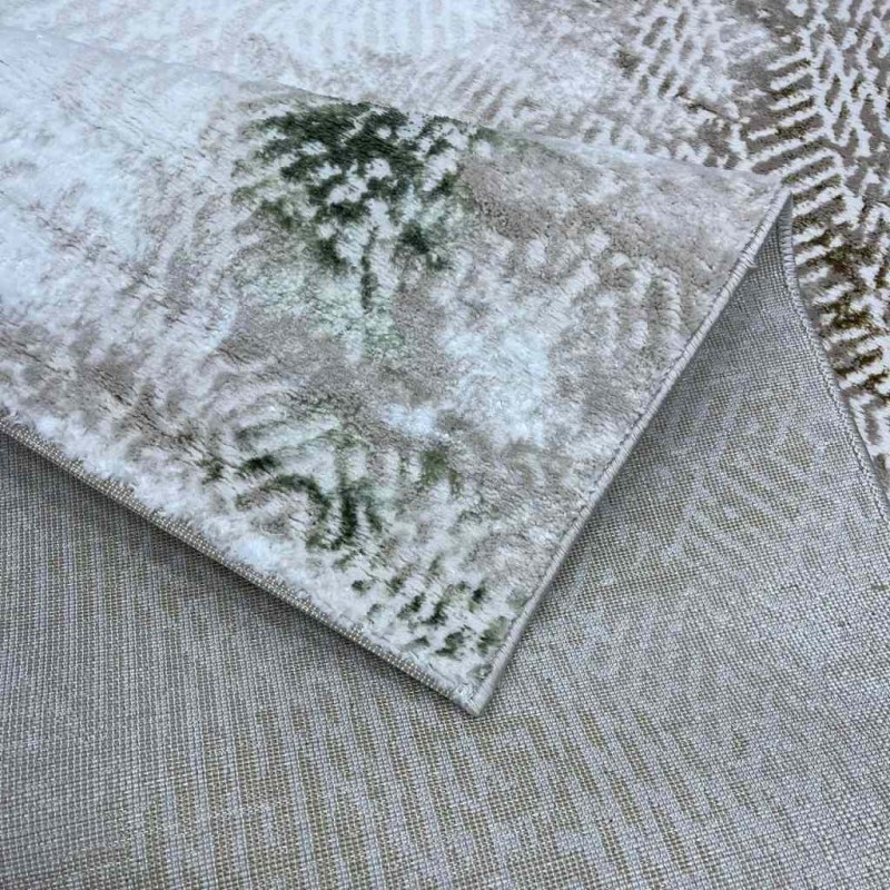 سجاد الماس تركي مودرن 30020A كريم اخضر 200*300
