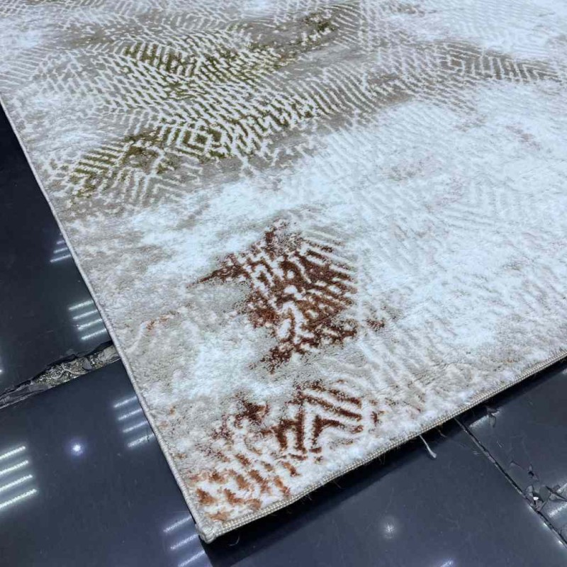 Modern Turkish diamond carpets 30020A cream orange 150*220