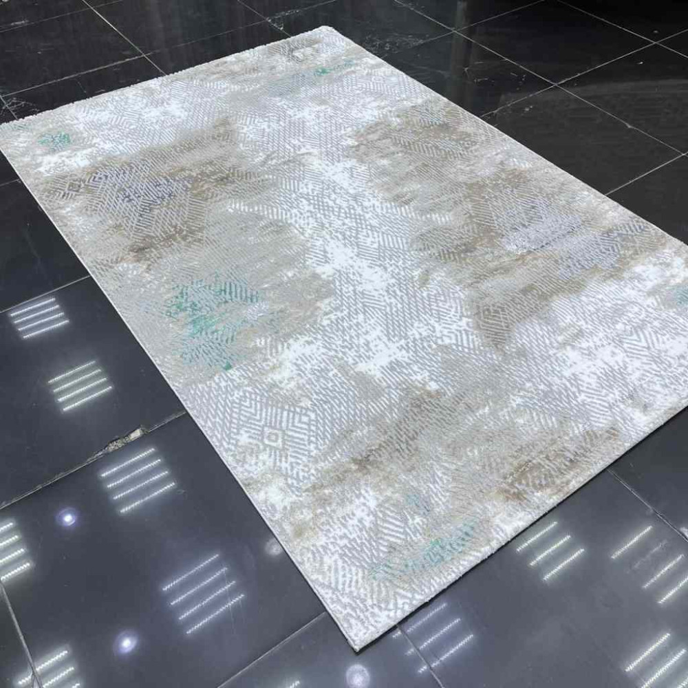 سجاد الماس تركي مودرن 30020A رصاصي تركواز 200*300 سجاد الماس تركي مودرن 30020A رصاصي تركواز 200*300