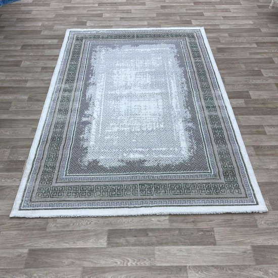 Modern Turkish diamond carpet 30081B gray green 150*220