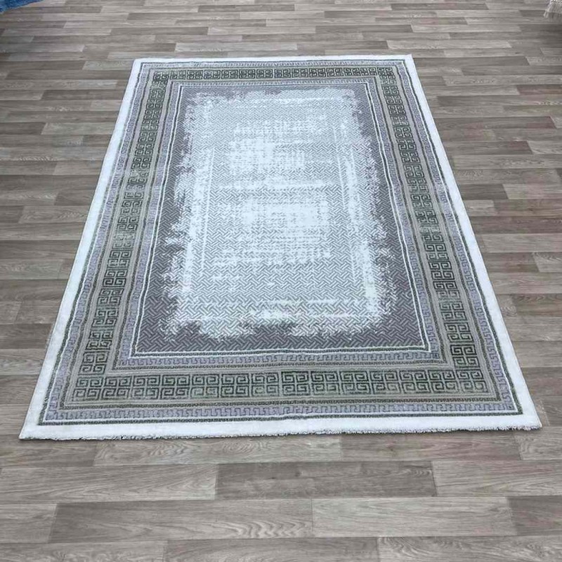 سجاد الماس تركي مودرن 30081B رمادي اخضر 150*220