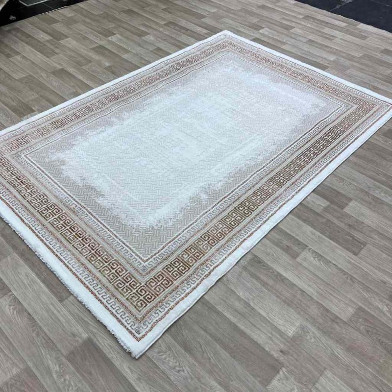 سجاد الماس تركي مودرن 30081B فيزون برتقالي 150*220