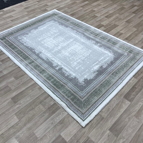 Modern Turkish diamond carpet 30081B gray green 200*300