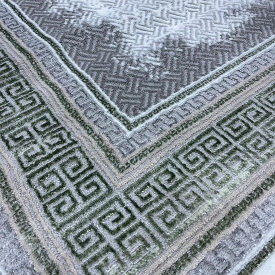 Modern Turkish diamond carpet 30081B gray green 200*300