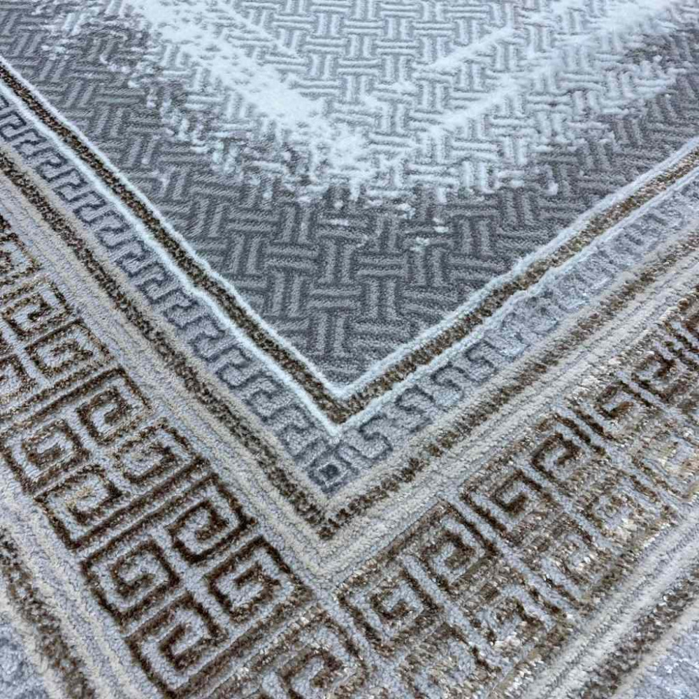 سجاد الماس تركي مودرن 30081B رمادي بني 150*220 سجاد الماس تركي مودرن 30081B رمادي بني 150*220