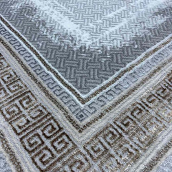 سجاد الماس تركي مودرن 30081B رمادي بني 150*220 سجاد الماس تركي مودرن 30081B رمادي بني 150*220