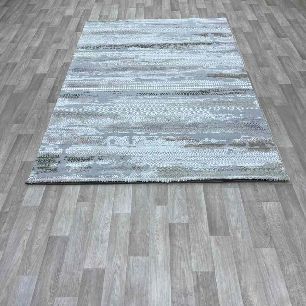 سجاد الماس تركي مودرن 30096A رصاصي 150*220