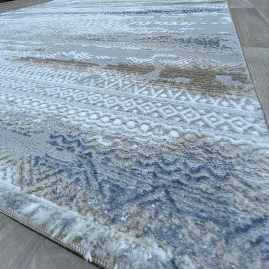 Modern Turkish diamond carpets 30096A sky grey 150*220