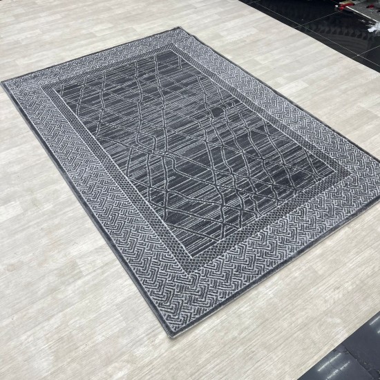 Modern Turkish Diamond Carpets 10933A dark grey 80*150