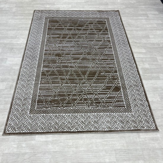 سجاد الماس تركي مودرن 10933A بني 150*220 سجاد الماس تركي مودرن 10933A بني 150*220