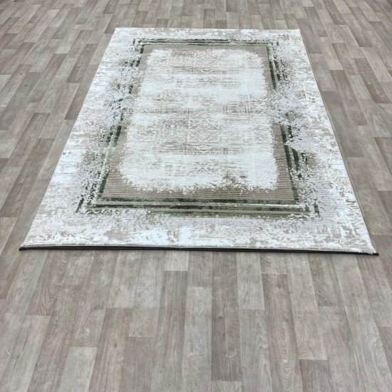 Modern Turkish Almas carpet 30004D beige green size 150*220