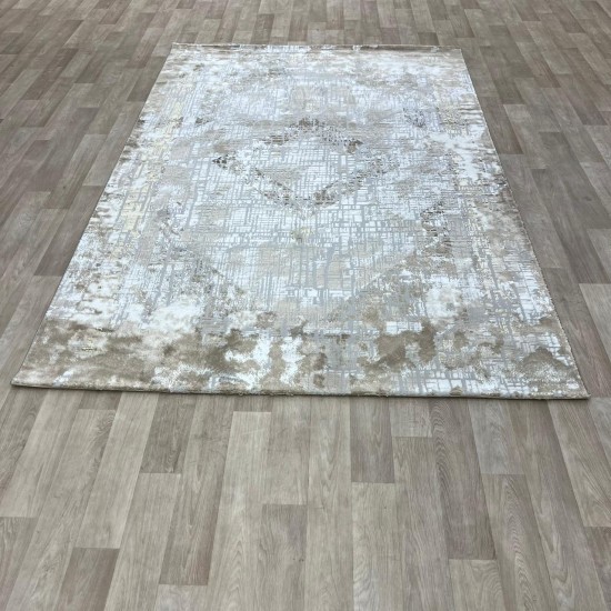 Modern Turkish diamond carpet 30009A gray gold 150*220