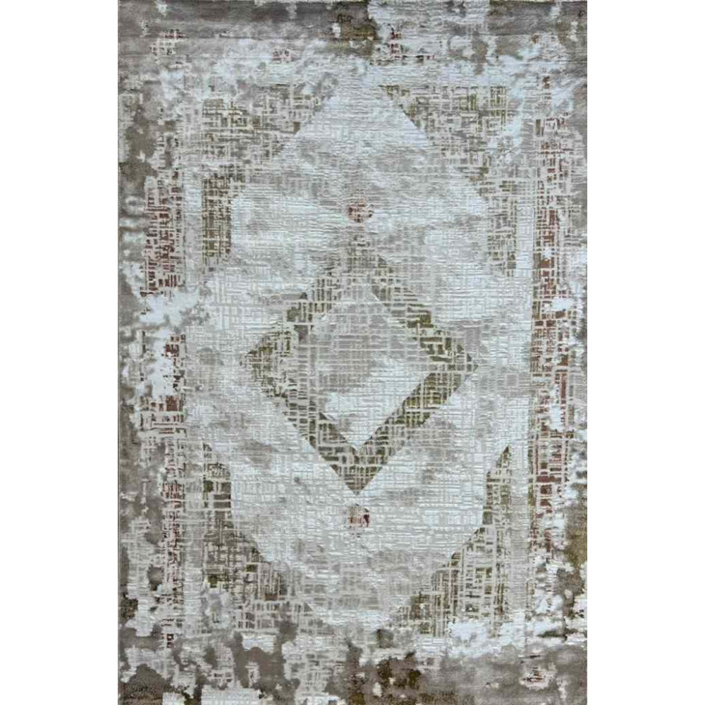 سجاد الماس تركي مودرن 30009A كريم برتقالي 150*220