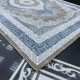 Modern Turkish diamond carpet 30055B gray blue 100*200