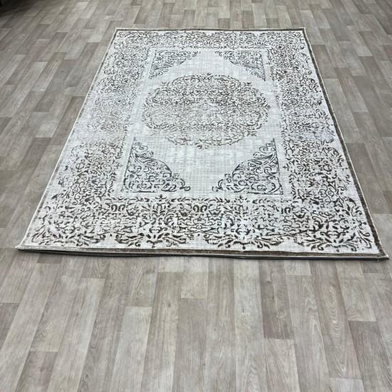 Modern Turkish carpet diamond 35007A beige vison size 150*220