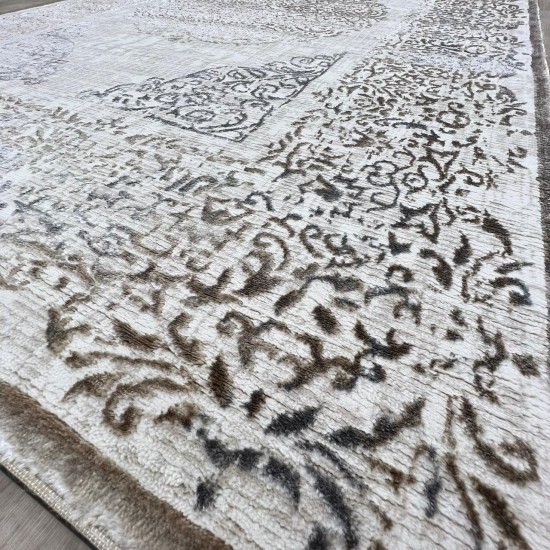 Modern Turkish carpet diamond 35007A beige vison size 150*220