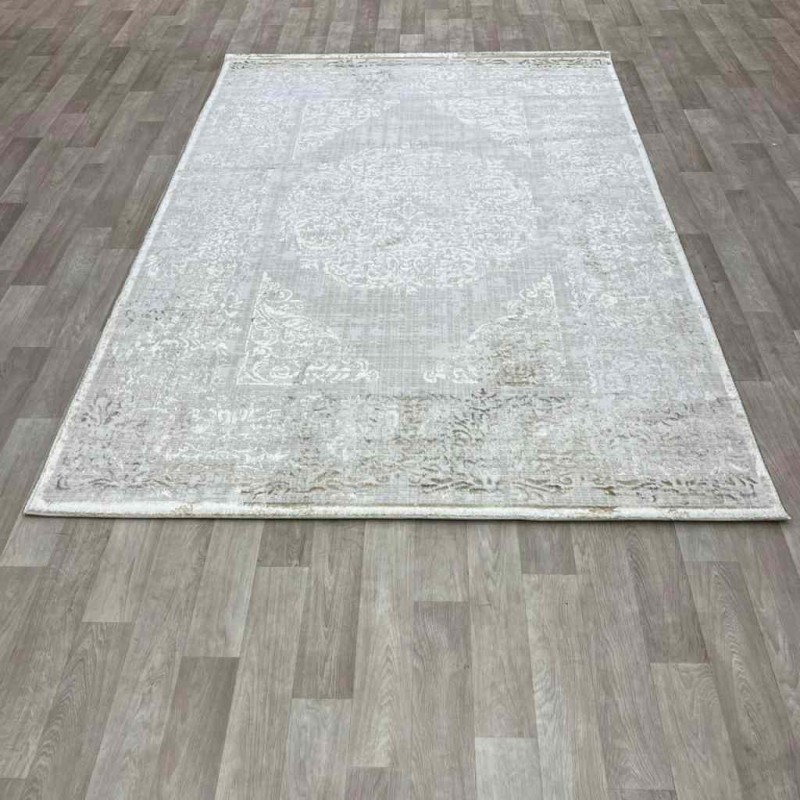 سجاد الماس تركي مودرن 35007A بيج برتقالي 150*220