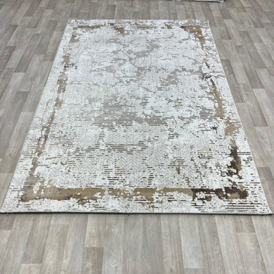 Modern Turkish diamond carpet 35023Dcream beige 150*220