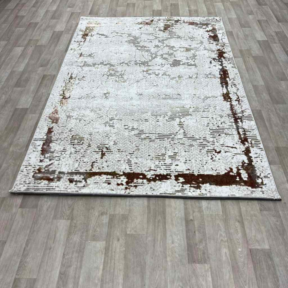 سجاد الماس تركي مودرن 35023D بيج برتقالي 150*220 سجاد الماس تركي مودرن 35023D بيج برتقالي 150*220