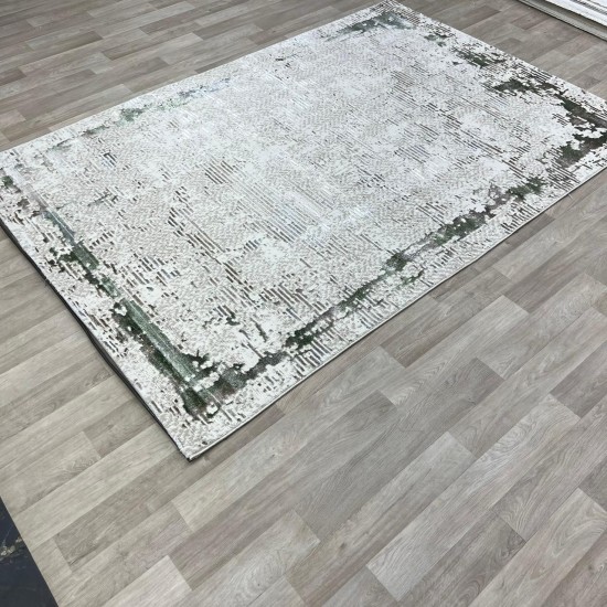 Modern Turkish diamond carpet 35023D beige green 200*300