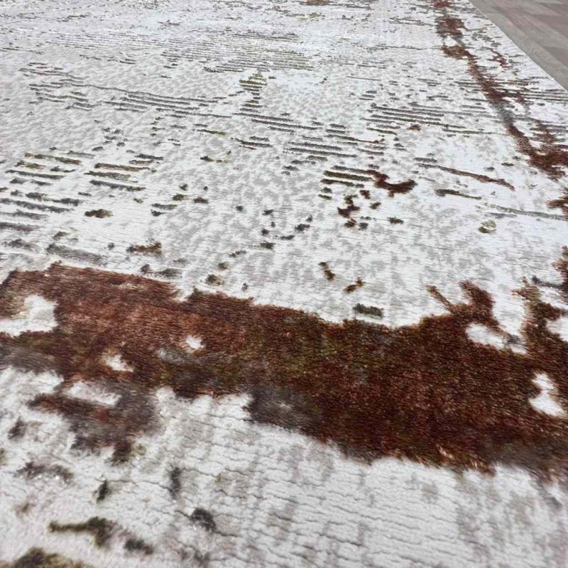 Modern Turkish diamond carpet 35023D beige orange 150*220