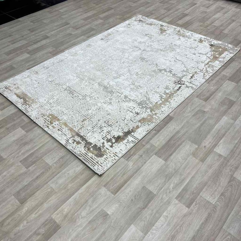 سجاد الماس تركي مودرن 35023D كريم بيج 150*220