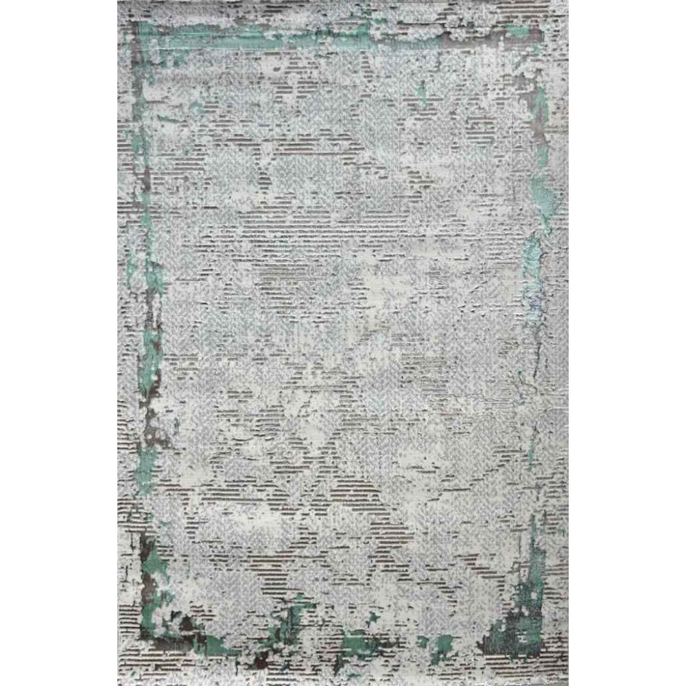 سجاد الماس تركي مودرن 35023D كريم تركواز 150*220