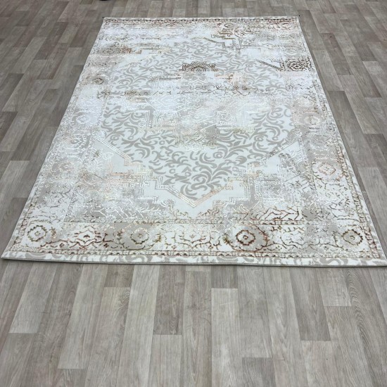 Modern Turkish diamond carpet 35043A beige orange 200*300