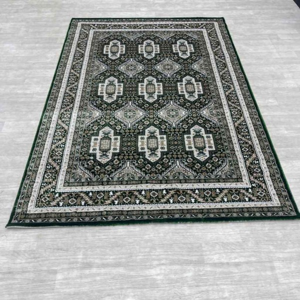 سجاد الماس كلاسيك تركي 10939A لون اخضر مقاس 200*300