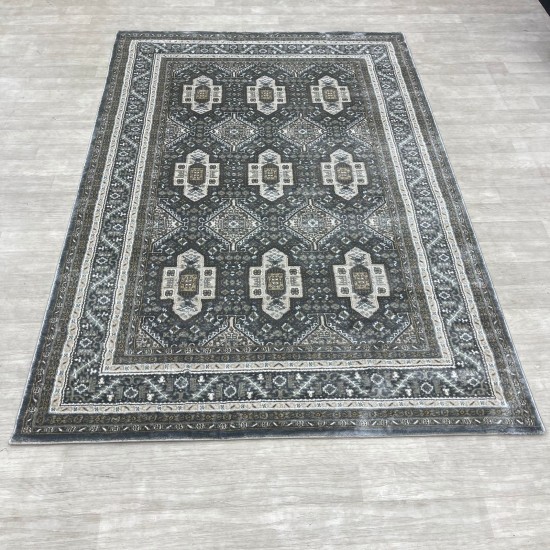 Turkish classic diamond carpet 10939A gray color size 200*300