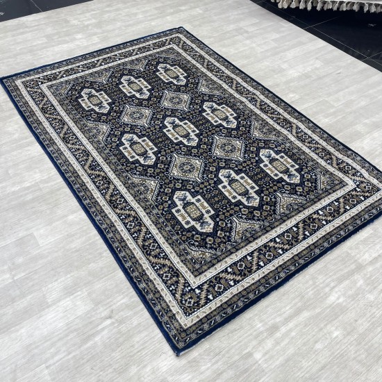 Turkish classic diamond carpet 10939A Navy color size 50*80