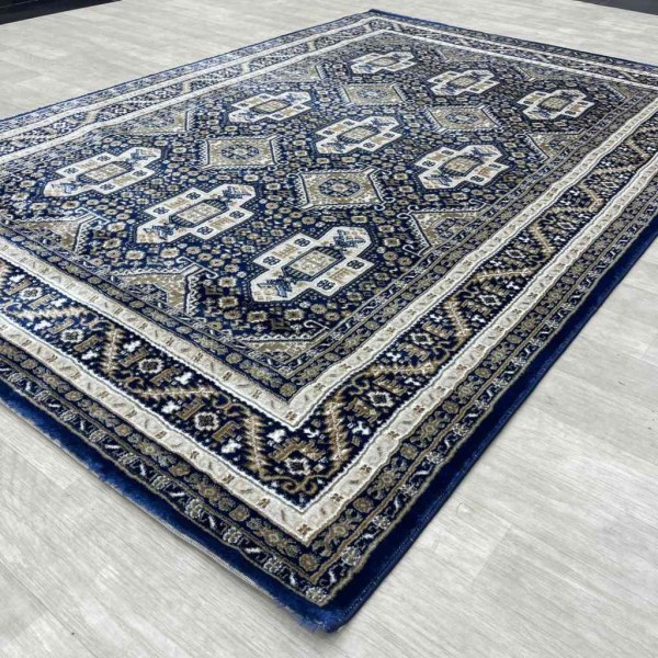 Turkish classic diamond carpet 10939A Navy color size 200*300