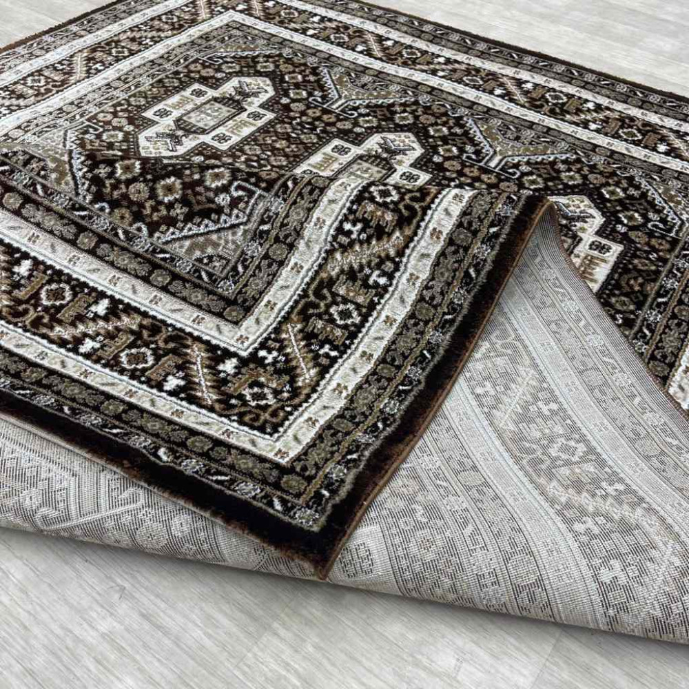 سجاد الماس كلاسيك تركي 10939A لون بني غامق مقاس 200*300