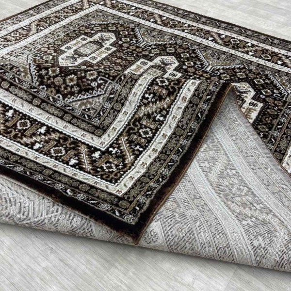 سجاد الماس كلاسيك تركي 10939A لون بني غامق مقاس 200*300