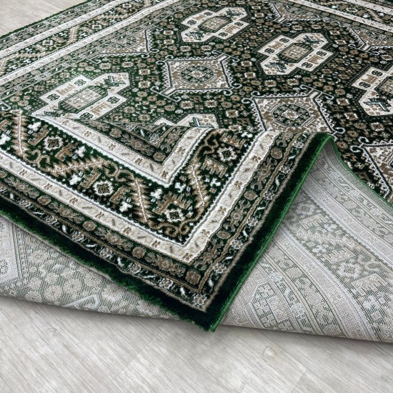 Turkish classic diamond carpet 10939A green color size 200*300