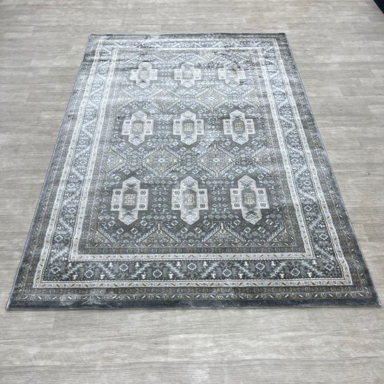 Turkish classic diamond carpet 10939A gray color size 200*300