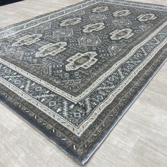 Turkish classic diamond carpet 10939A gray color size 250*350