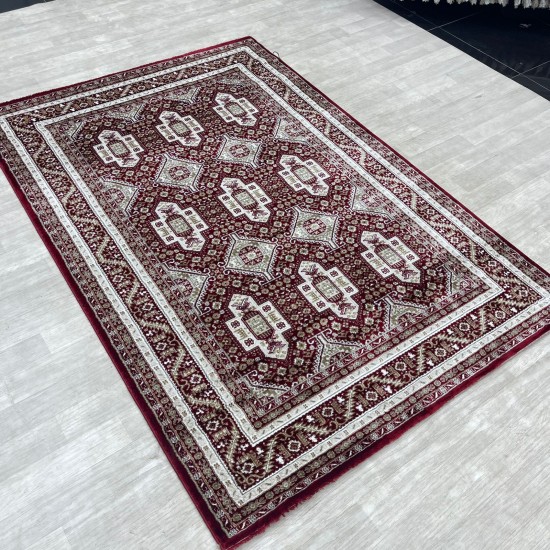 Turkish classic diamond carpet 10939A red color size 250*350