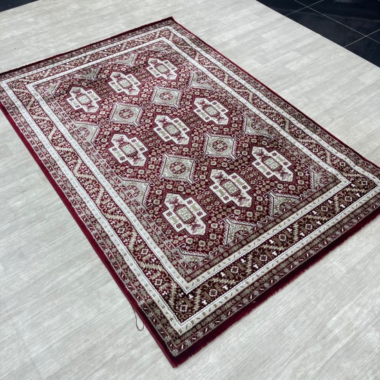 Turkish classic diamond carpet 10939A red color size 250*350