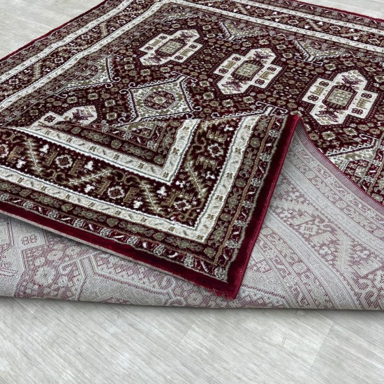 Turkish classic diamond carpet 10939A red color size 120*170