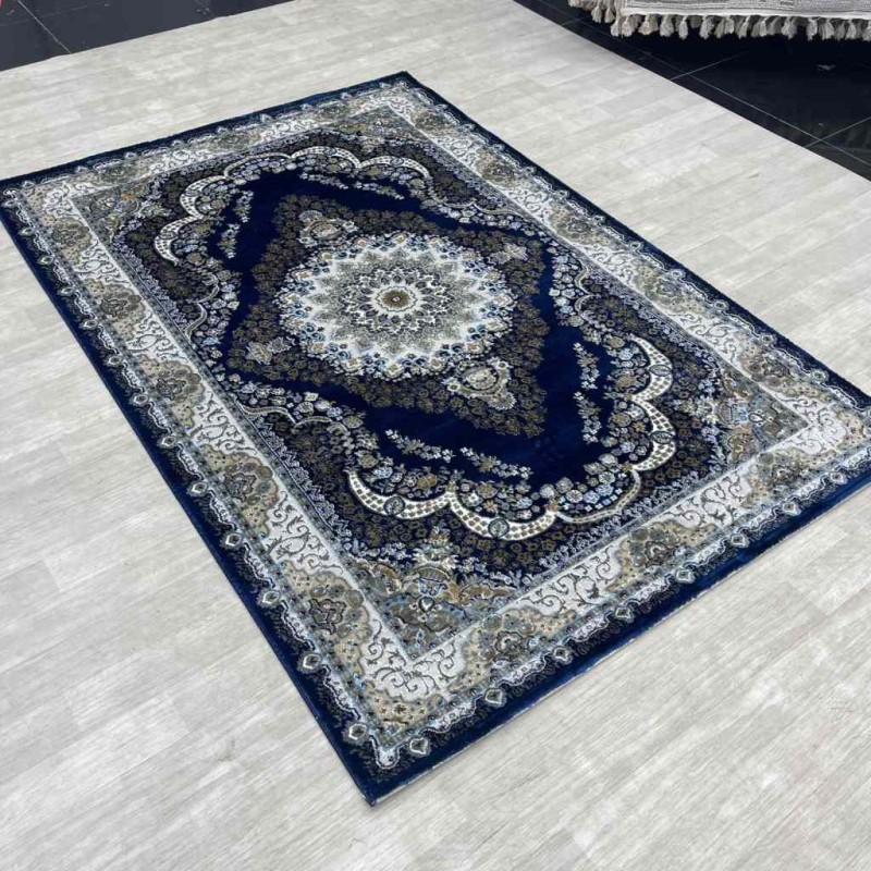 سجاد الماس كلاسيك تركي 10941A لون كحلي مقاس 150*220