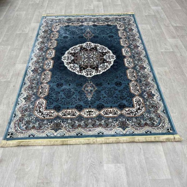 سجاد تركي كاشان 1019A سماوي مقاس 500*800