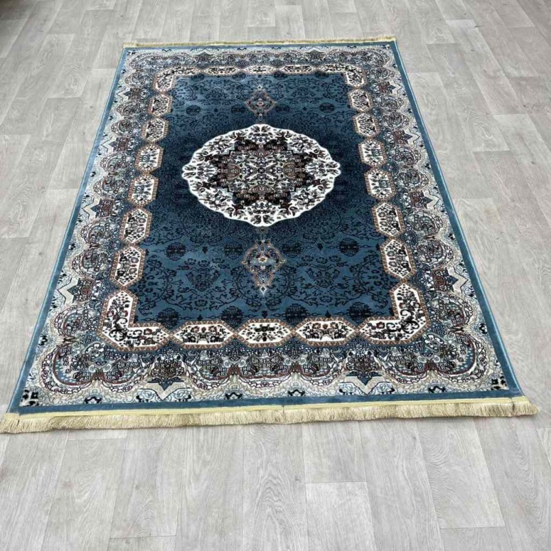 سجاد تركي كاشان 1019A سماوي مقاس 500*800