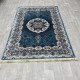 Turkish carpet Kashan 1019A 11 mm cyan size 400*600