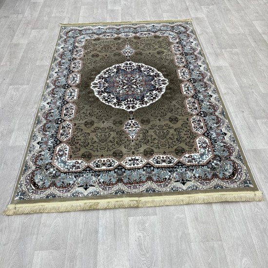 Turkish carpet Kashan 1019A 11 mm beige size 150*220