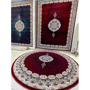 سجاد تركي كاشان دائري 1019A احمر مقاس 400*400